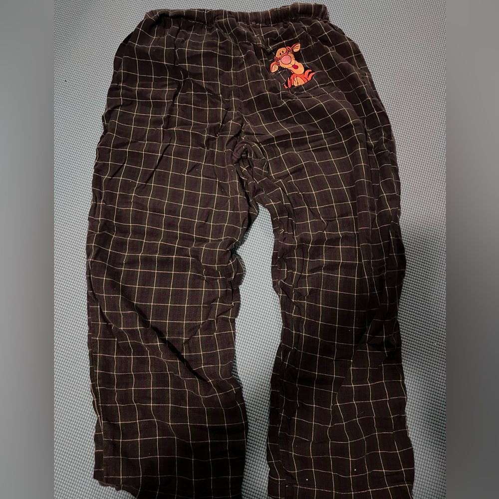 Disney Tigger Green Checkered Pajama Pants